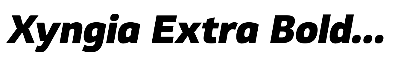 Xyngia Extra Bold Italic